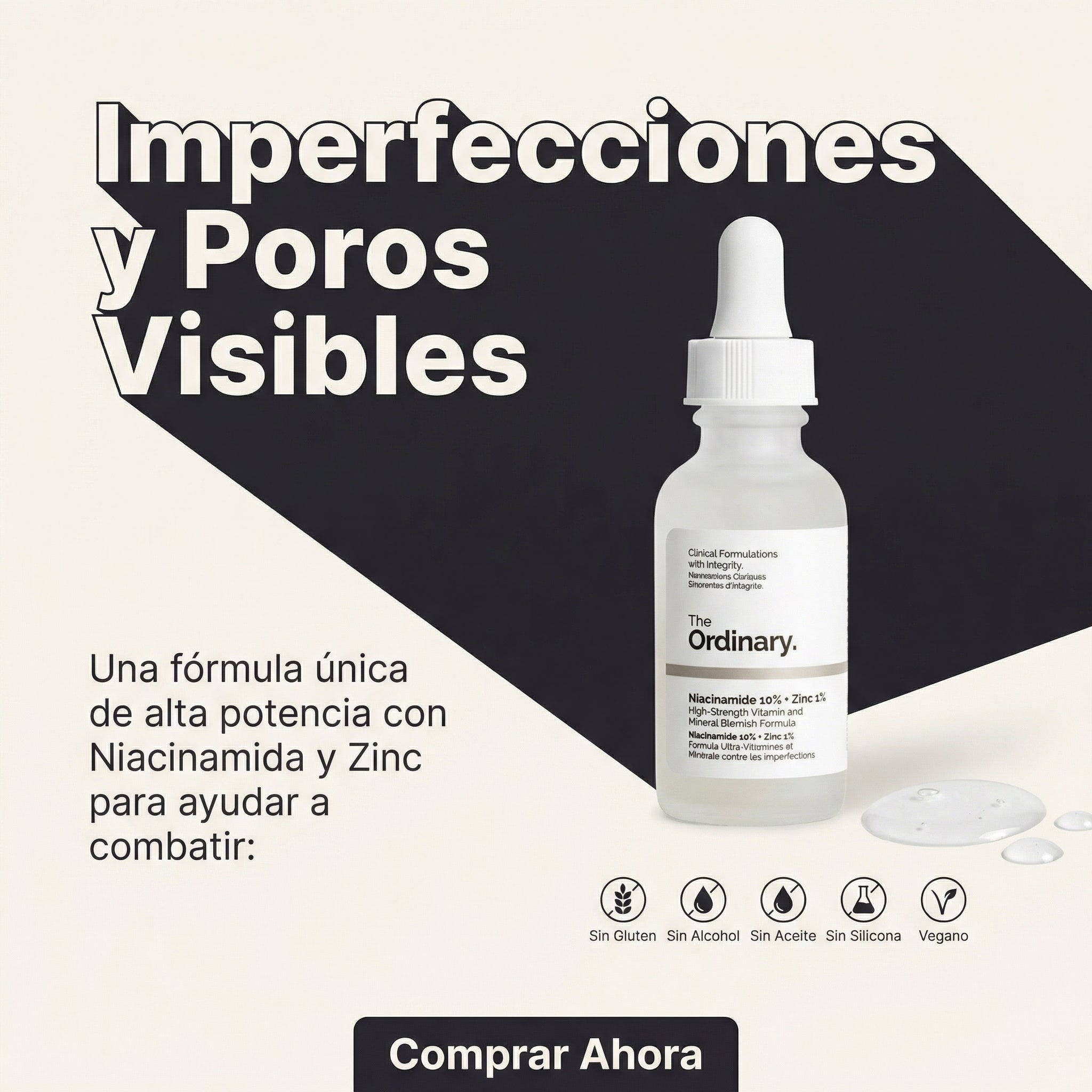 Suero para piel luminosa y suave – Niacinamida + Zinc