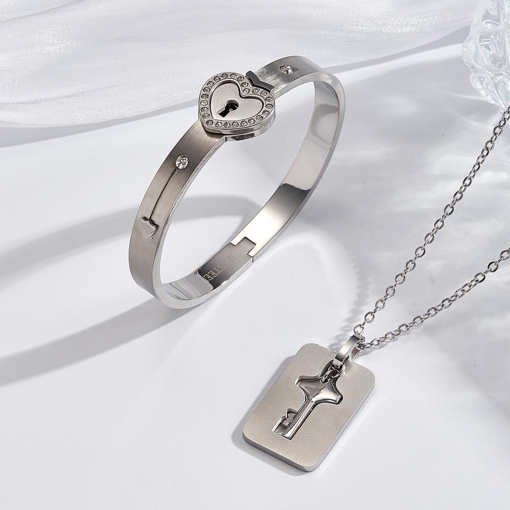 Duo Pulsera Llave (Baño oro y plata)