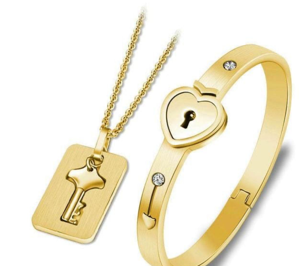 Duo Pulsera Llave (Baño oro y plata)