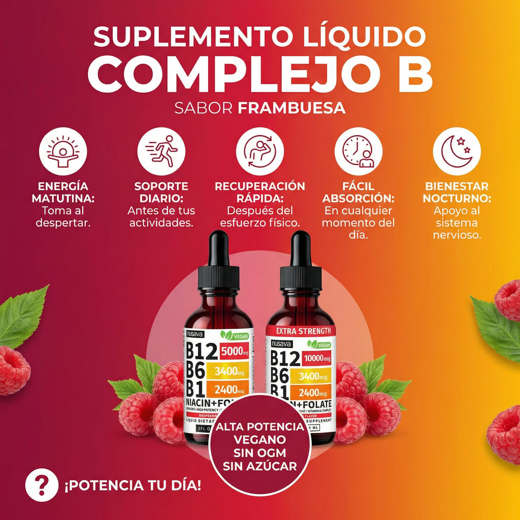 Gotas de Vitaminas B12 y B6 - Paquete de 2 (80 Porciones)