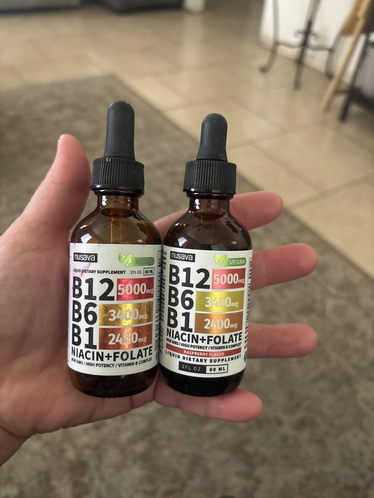 Gotas de Vitaminas B12 y B6 - Paquete de 2 (80 Porciones)