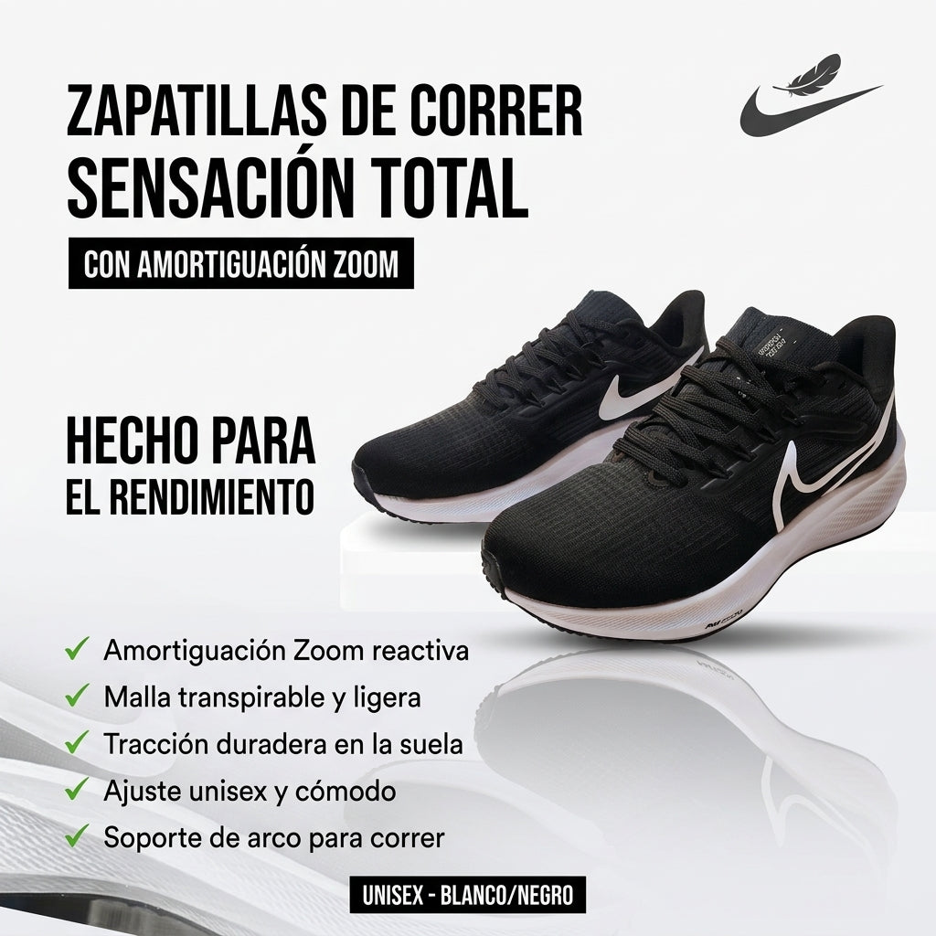 Nike Zapatos Blanco Negro Unisex