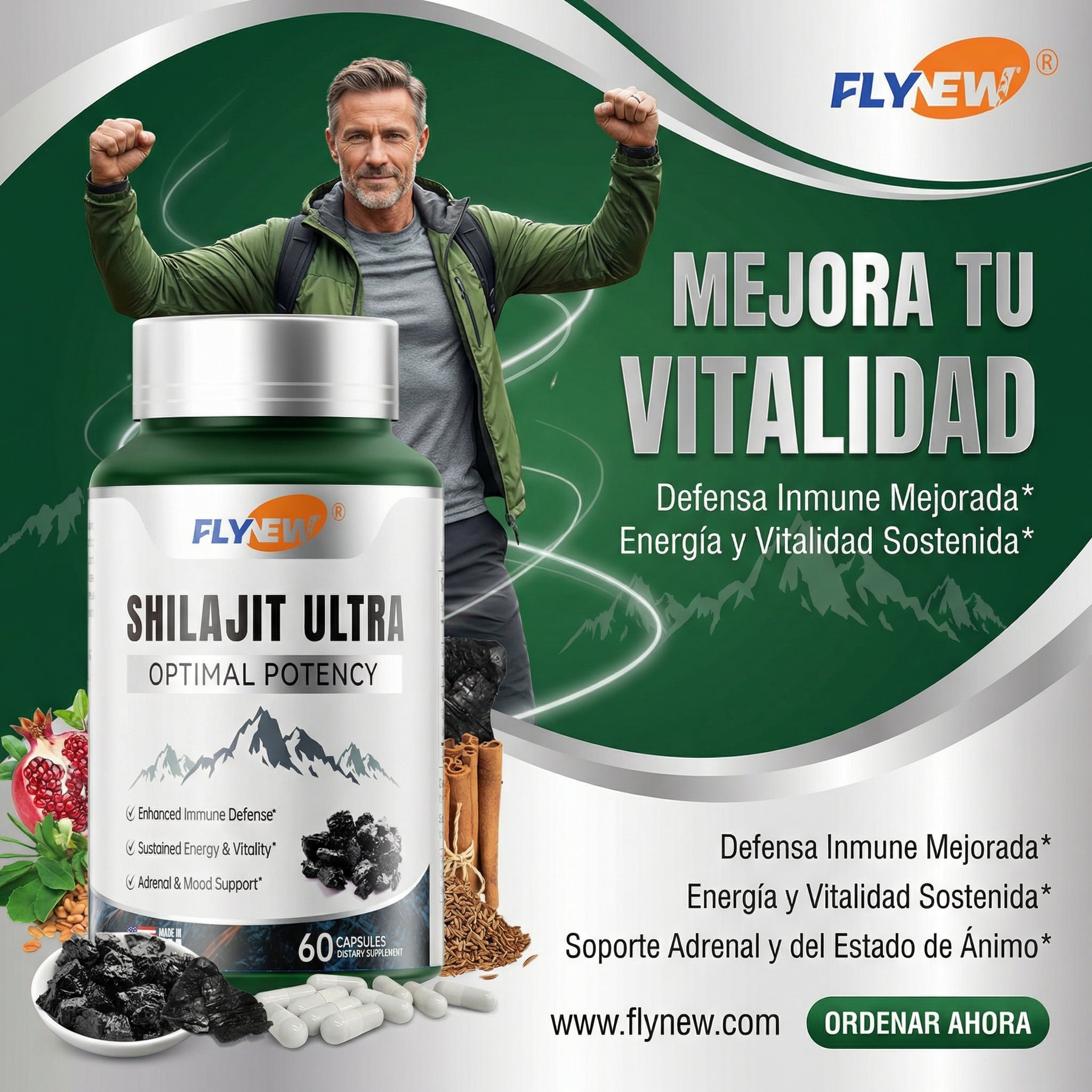 Shilajit Ayuda Inmuno-Resistente - 60 Capsulas