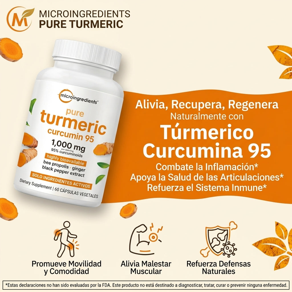 Suplemento de Curcuma - 60 Capsulas